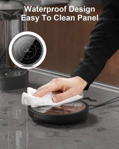 Miniatura 7 de SWEETFULL Calentador de taza de café, calentador eléctrico de taza de café de 36 W para escritorio con 3 ajustes de temperatura, calentadores