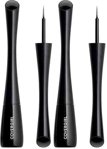 Miniatura 3 de COVERGIRL Get In Line - Delineador de ojos líquido, cristal negro, de larga duración, 0.08 onzas, punta fina, mango de agarre de contorno