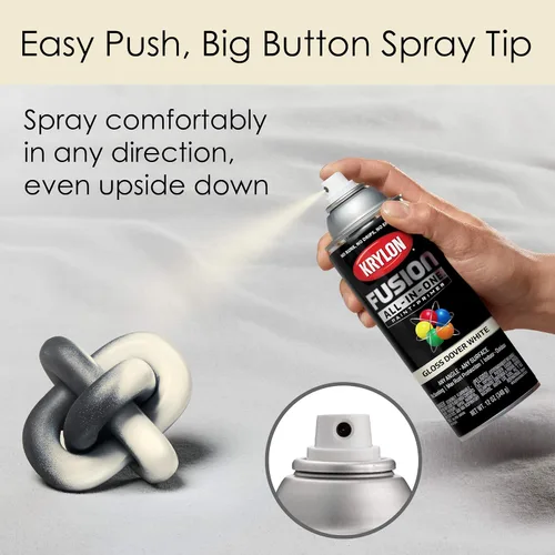 Miniatura 199 de Krylon Fusion - Pintura en aerosol adhesiva todo en uno para uso en interiores y exteriores, 12 onzas, aluminio