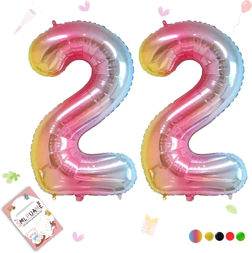 Miniatura 205 de Globos de números de 40 pulgadas del 0 al 9 dorados grandes del número 0, globos digitales para suministros de decoración de celebración de fiesta