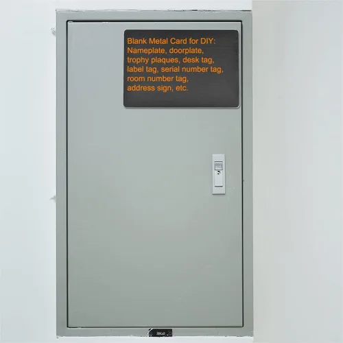 Miniatura 4 de uxcell Tarjeta de metal en blanco 2.598x1.772x0.020 in Placa de aluminio anodizado para bricolaje Impresión láser Grabado Negro 5