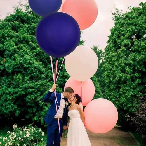 Miniatura 7 de 15 globos grandes de 24 pulgadas, globos surtidos grandes, de látex grueso, resistente, redondos, grandes, gigantes, grandes, grandes, grandes
