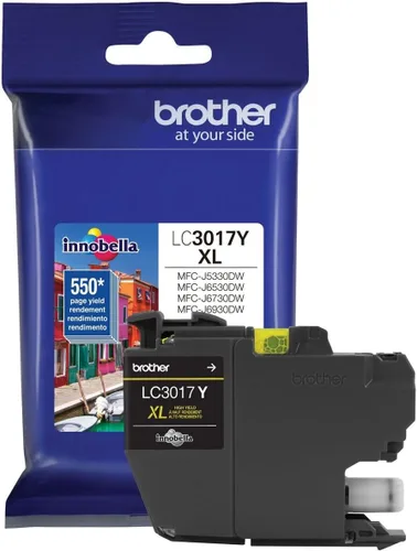 Miniatura 5 de Brother Impresora LC30173PK Paquete de 3 cartuchos de tinta XL de alto rendimiento - 1 Ea: Tinta cian/magenta/amarilla LC3017Y Cartucho de tinta