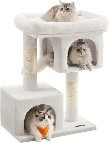 Miniatura 23 de Feandrea Árbol para gatos, torre para gatos de 26.4 pulgadas, condominio de felpa para gatitos de hasta 7 libras, percha grande, 2 cuevas, poste