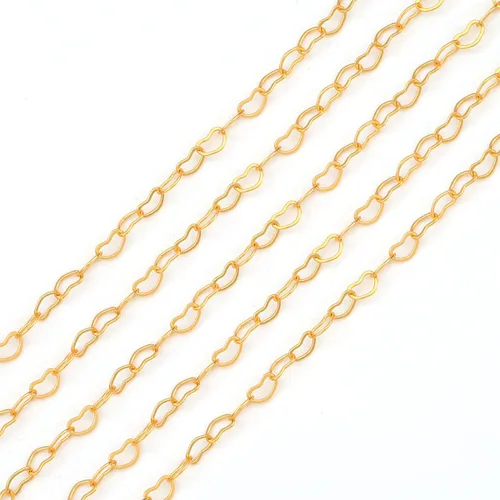Miniatura 12 de Beadia - Cadenas ovales bañadas en oro de 18 quilates de 5 mm y 1 metro para la fabricación de joyas Cadena ovalada O