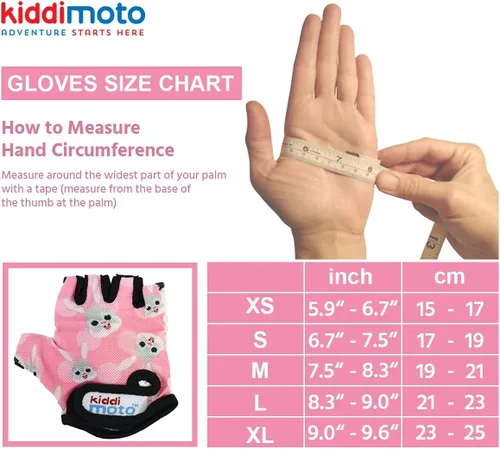 Miniatura 6 de Kiddimoto Guantes de bicicleta antideslizantes para niños y niñas, guantes de ciclismo sin dedos para niños de 2 a 8 años, guantes de ciclismo sin