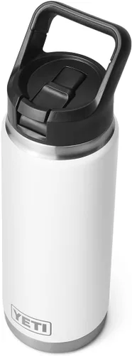 Miniatura 5 de YETI Rambler - Botella de acero inoxidable aislada al vacío con tapa y popote, 26 onzas, color negro