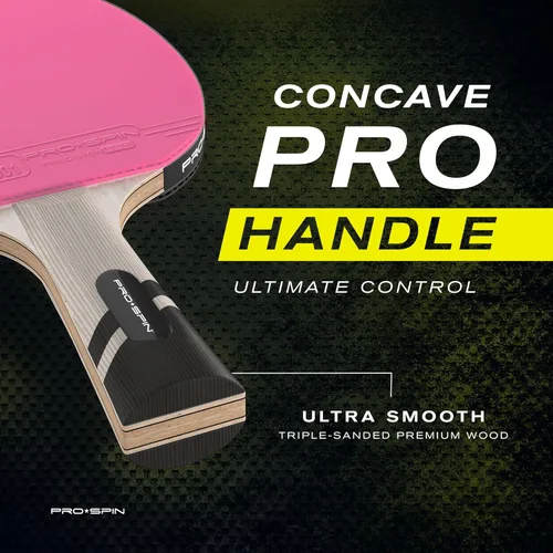 Miniatura 4 de PRO-SPIN Palas de ping pong - Raquetes de tenis de mesa de nivel profesional con fibra de carbono para un control superior Lámina de 7 capas, goma
