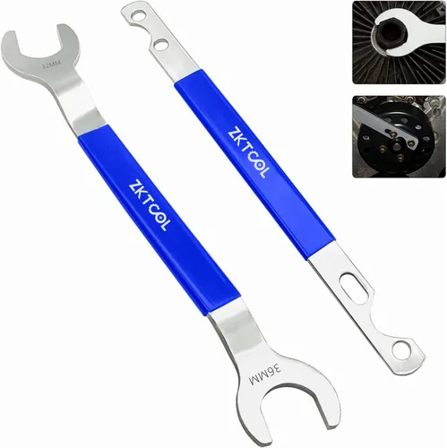 ZKTOOL Juego de llaves para acoplamiento de ventilación, llave de herramienta de ventilador de embrague de 32mm y 36mm, herramienta de remoción de