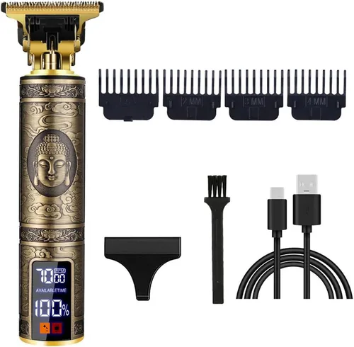 Miniatura 45 de Cortadora de pelo profesional para hombres y mujeres, inalámbrica, recargable, recortadora de pelo, kit de aseo de corte de cuerpo de metal