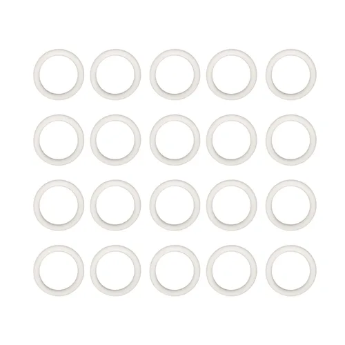Othmro 20 anillos de sellado de silicona planos blancos, 0.472 x 0.630 x 0.079 in (IDxODxTHK) junta tórica redonda para grifo, ducha, arandelas,