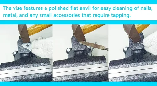 Miniatura 6 de MYTEC Tornillo de Banco 2 en 1 de Servicio Pesado para Mesa de Trabajo, 6.0" negro, Prensa de Mesa Multiusos Mejorada, Tornillo de Banco Universal