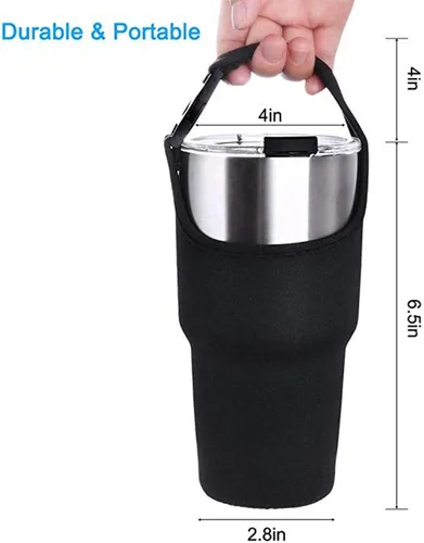 Miniatura 4 de Paquete de 2 soportes para vasos, funda de neopreno con correa, bolsa de 30 onzas para YETI, Rtic, Atlin, Ozark Trail, Rambler
