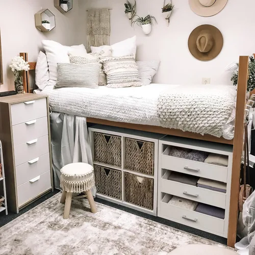 Miniatura 8 de BOLUO Cajones de armario blancos con 3 cajones para organizadores de clóset y almacenamiento de dormitorio dormitorio moderno