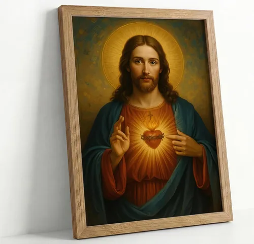 Miniatura 10 de Lienzo de Jesús corriendo tras cordero perdido, arte de pared de Jesús y cordero, póster de buen pastor cristiano, arte impreso para sala de Oveja