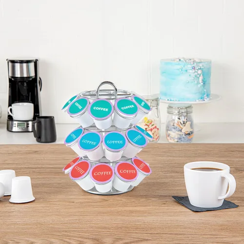 Miniatura 4 de Restaurantware Restpresso - Soporte para cápsulas de café de 6.7 x 8.7 pulgadas, 1 carrusel de cápsulas duradero, capacidad para 27 K-Cups de 360