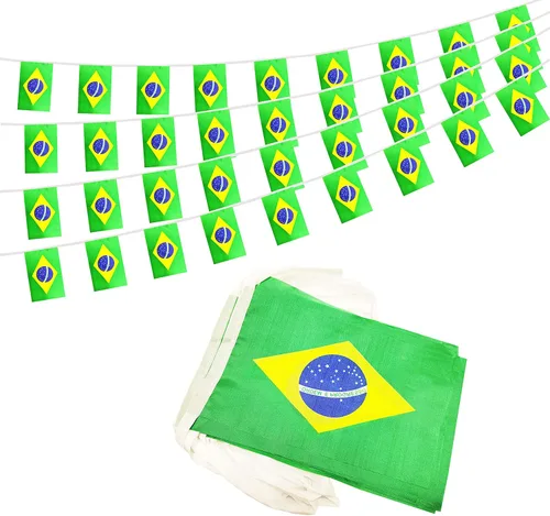 Miniatura 11 de Bandera mexicana de 100 pies, mini bandera de México, pequeña pancarta para fiestas, tiendas y bares, decoración al aire libre, 76 banderas México