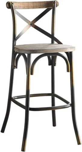 Miniatura 7 de Acme Furniture Zaire Silla de bar, nogal/negro antiguo