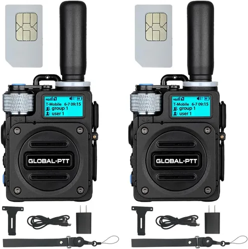 Miniatura 8 de Radios PoC Global-PTT, paquete de 2 walkie talkies de rango ilimitado, cobertura nacional, audio confiable y duradero, batería de larga duración