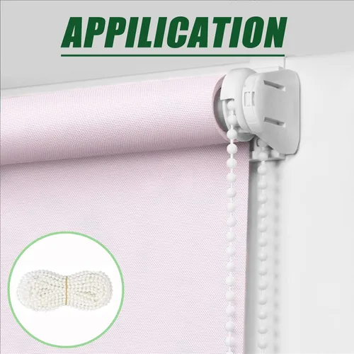 Miniatura 5 de Cable de cadena de plástico con cuentas de 32.8 ft, persiana enrollable vertical romana, reparación de cadena con 10 clips de conector versión