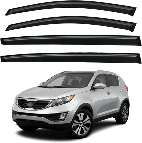 Miniatura 68 de YQAUTEC Viseras de Ventana Protectores de Lluvia para Honda Civic 2022 2023 2024 2025 2026, Deflectores de Viento de Ventilación de Ventana Fuera