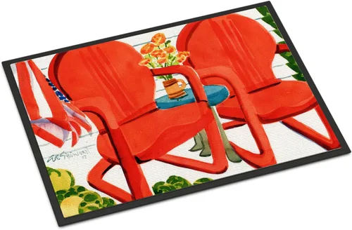 Miniatura 57 de Caroline's Treasures 6055MAT Flower - Tapete Amaryllis de 18 x 27 pulgadas para puerta delantera, para interiores y exteriores, para entrada