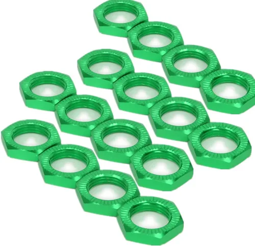 Rosca de tuerca de rueda de aluminio de 0.669 in de 0.039 pulgadas para 1/7 1/8 modelo RC ARRMA 6s HSP Redcat Himoto Monster Trucks Off Road Buggy