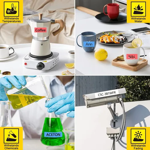 Miniatura 5 de GREENCYCLE Paquete de 3 cintas laminadas compatibles con Brother Ptouch TZ TZe-241 TZe-441 TZe-541 AZE 241 TZ 441 541 PT-D400 PT-1890C 3/4 pulgadas