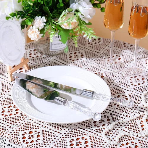 Miniatura 5 de Boao Juego de 4 Copas de Brindis de Boda y Servidor de Pastel, Suministros para Recepción de Boda, Copas de Champán, Cuchillo para Pastel, Servidor