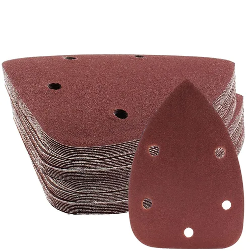 Miniatura 20 de 25 Piezas Papel de Lijado para Detalle de Ratón 40 Grano 5 Agujeros Hojas de Lijado para Ratón con Gancho y Bucle Almohadillas de Lijado para 140mm
