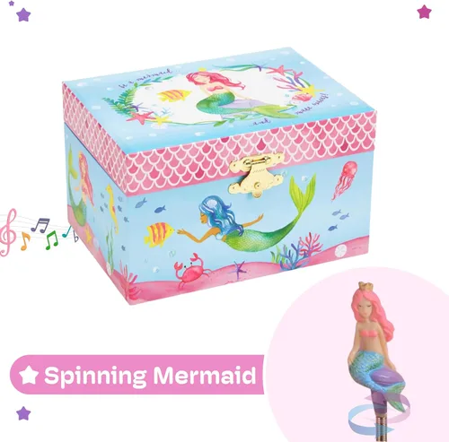 Miniatura 13 de Jewelkeeper Joyero para niñas – Muñeca bailarina negra y caja de música – Swan Lake Tune – Organizador de joyas – 6 x 5 x 4 pulgadas