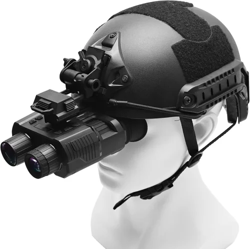 BINOCK Gafas de visión nocturna, prismáticos de visión nocturna 4K para adultos, pantalla 3D de ojo desnudo infrarrojo NVG para casco con ajuste de