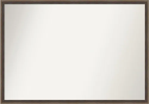Miniatura 106 de Amanti Art Brown Bathroom Mirror for Over Sink, 23x41 Custom Made Hardwood Wedge Mocha Rectangle Vanity Mirror, Large Modern Wood Frame, Hangs