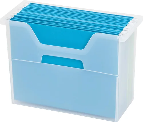 Miniatura 13 de IRIS Contenedor de plástico para libros de Estados Unidos, paquete de 8, caja de contenedor de conexión vertical para oficina, dormitorio, estudio