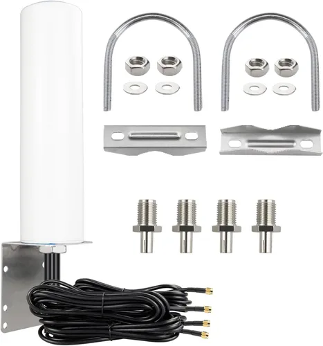 Antena 4x4 MIMO 4G LTE 5G 600-6000MHz Antena WiFi omnidireccional con conector SMA TS9 Cable RG58 de 9.84 pies para T-Mobile Home Internet Verizon