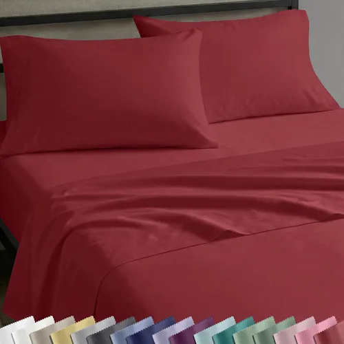 Miniatura 26 de California Design Den Sábanas de Algodón 100% Natural Tamaño Full Juego de Cama con Bolsillos Profundos - Tejido Satinado Suave, Sábanas Duraderas