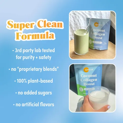 Miniatura 5 de GOLDE - Crema vegana de colágeno Boost - Crema de vainilla - Suplemento de colágeno a base de plantas con ácido hialurónico, biotina y extracto