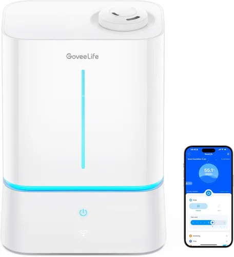 GoveeLife Humidificadores inteligentes para dormitorio, humidificadores de aire de niebla fría de 4.5 L con difusor de aroma y luz nocturna, tiempo