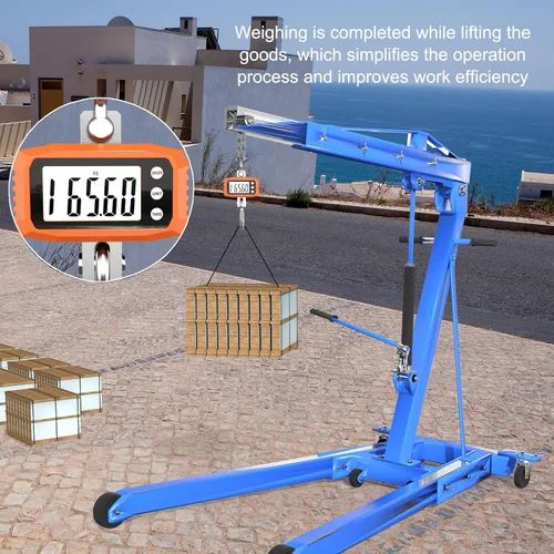 Miniatura 2 de Báscula digital de grúa y báscula colgante de 2,204.6 lbs - Mango de acero inoxidable de aluminio Multiuso para gimnasio, caza, viajes