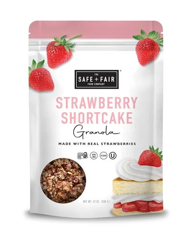 Miniatura 22 de Safe + Fair - Granola de Pastel de Cumpleaños, sin gluten, vegano y a base de plantas con chispitas naturales, 0g de grasas trans, sin OGM, kosher