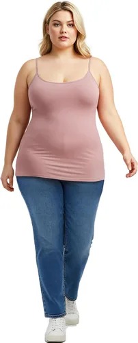 Miniatura 325 de Emmalise Camisola larga casual básica para mujer, con tirantes ajustables, top en capas