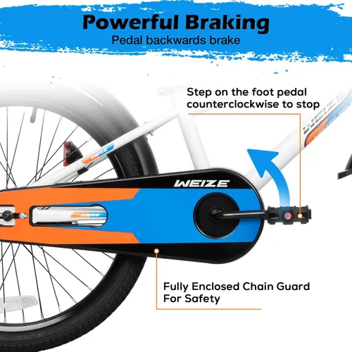 Miniatura 3 de WEIZE Kids Bike, 16 Inch Children Bicycle for Boys & Girls Ages 4-7 Years Old, Rider Height 41-53 Inch, Adjustable Seat & Handlebars, Coaster Brake