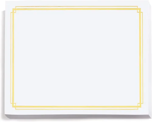 PaperDirect Certificados de especialidad imperial de papel de aluminio – 50 hojas de papel blanco de 38 libras, 8½ x 11 pulgadas, borde doble de