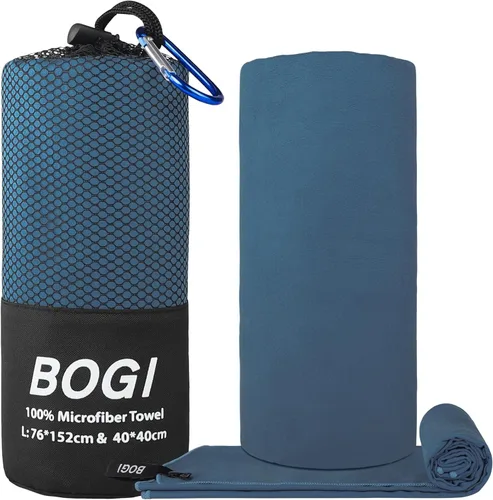 Miniatura 2 de BOGI Toalla de Microfibra Deportiva de Viaje - Secado Rápido, Suave, Ligera, Absorbente, Compacta para Acampar, Gimnasio, Yoga, Natación, Senderismo