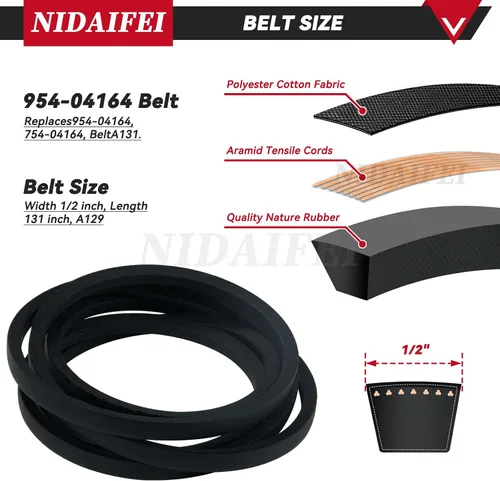 Miniatura 5 de Paquete de 3 unidades engrasado 918-04125C kit de montaje de husillo con polea tensora 756-04129B 954-04164 correa que sustituye a la correa