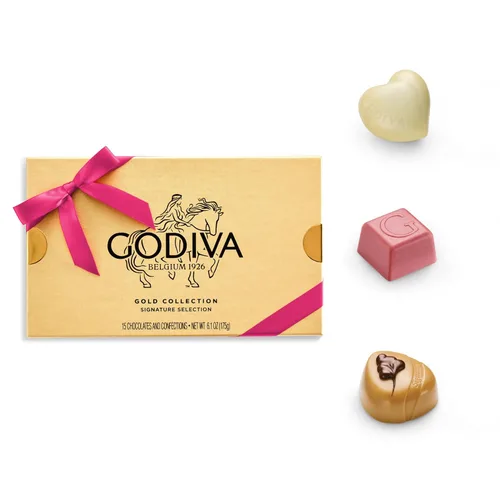 Miniatura 2 de Godiva Gold - Caja de regalo de chocolate surtido, chocolates belgas oscuros y con leche con pralinés, ganaches y caramelos, regalo gourmet