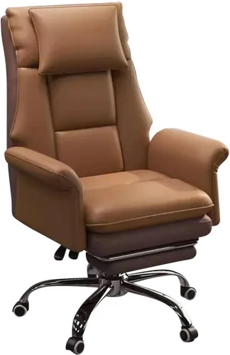 Miniatura 13 de Silla de oficina ejecutiva, silla de oficina grande y alta, silla ergonómica de cuero, sillas de escritorio para oficina en casa, sillas de negro