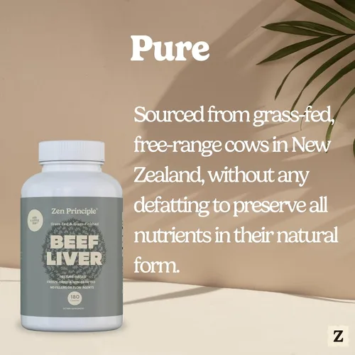 Miniatura 6 de Hígado de res desecado ultrapuro, alimentado con pasto, vacas criadas en pastos. Sin hormonas ni OMG. Energía natural y refuerzo de entrenamiento a