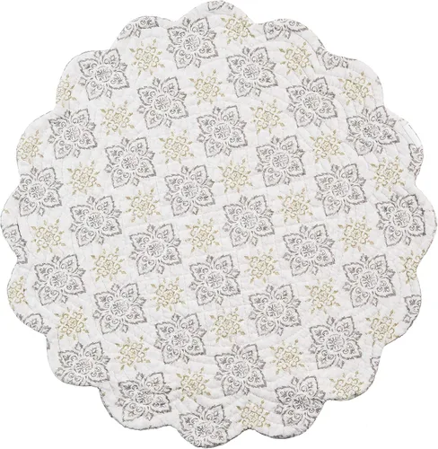 Miniatura 4 de C&F Home Elaina Medallion - Juego de 6 manteles individuales redondos acolchados de algodón, lavables a máquina, para comedor, cocina, mesa