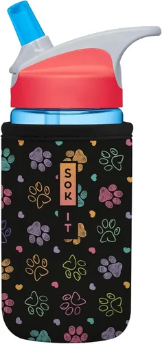 Miniatura 28 de Sok It BotlSok Funda para botella de agua con cubierta de neopreno aislante (Floral abstracto, se ajusta a CamelBak o Nalgene de 12 onzas)